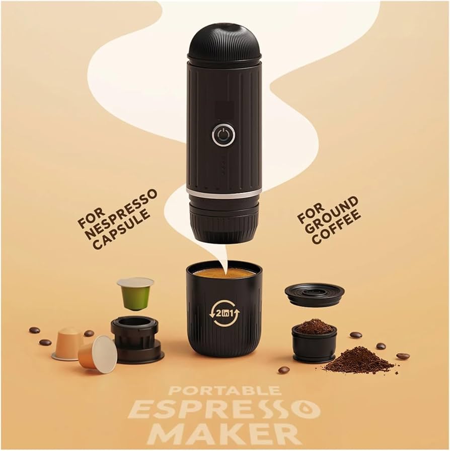 Amazon | ポータブルコーヒーメーカー、 車や家庭、キャンプ用の電気